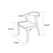Pemberly Row 18.43'' Faux Leather Dining Chair in Walnut/Black (Set of 2)
