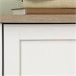 Pemberly Row Modern Engineered Wood Armoire in Soft White/Lintel Oak