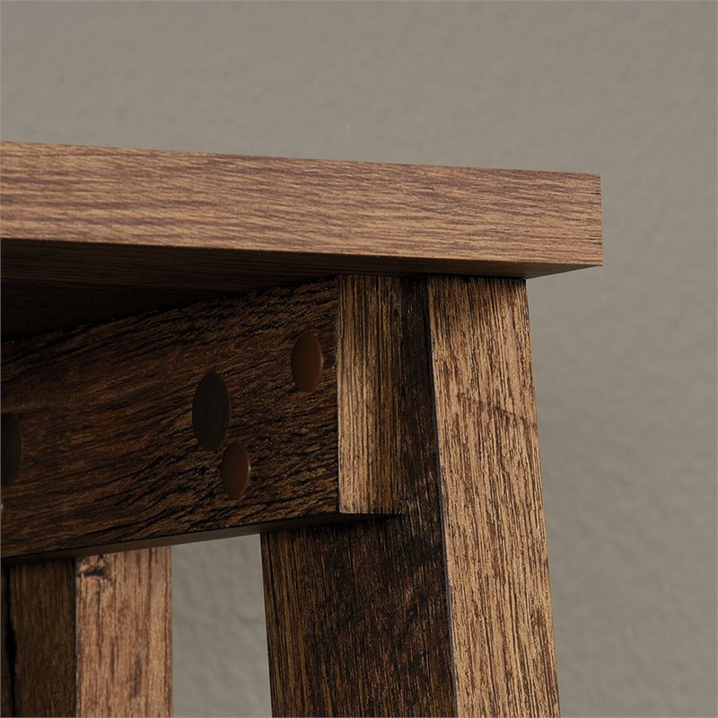 Pemberly Row 5-Shelf Transitional Engineered Wood Bookcase in Vintage Oak