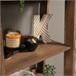Pemberly Row 5-Shelf Transitional Engineered Wood Bookcase in Vintage Oak
