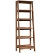 Pemberly Row 5-Shelf Transitional Engineered Wood Bookcase in Vintage Oak