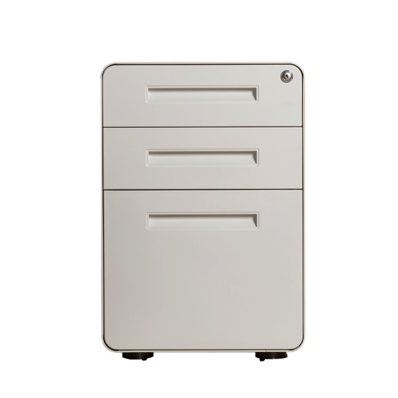 Pemberly Row 3 Drawer Mobile File Cabinet With Anti Tilt In White Pr 4753 1950377 2