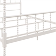 Pemberly Row Mid-Century Metal Full Size Canopy Bed in White