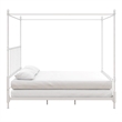 Pemberly Row Transitional Metal Queen Size Canopy Bed in White