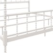 Pemberly Row King Size Canopy Bed in Metal in White - Easy Assembly