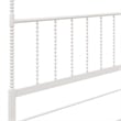 Pemberly Row King Size Canopy Bed in Metal in White - Easy Assembly