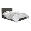 Pemberly Row Modern Tufted Velvet Upholstered Full Size Bed in Gray