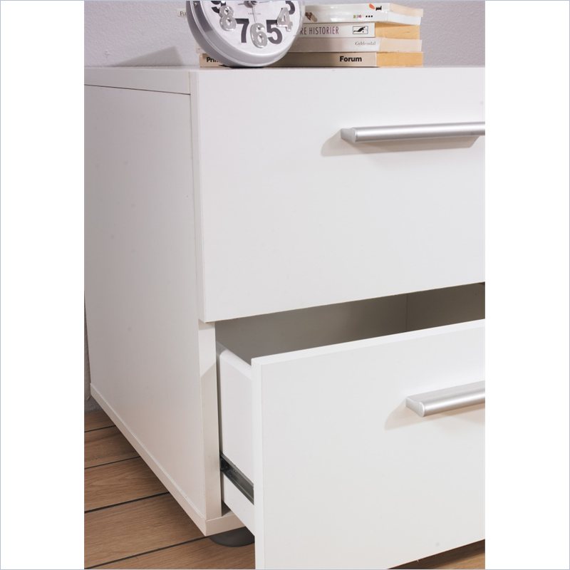 Pemberly Row 2 Drawer Nightstand in White