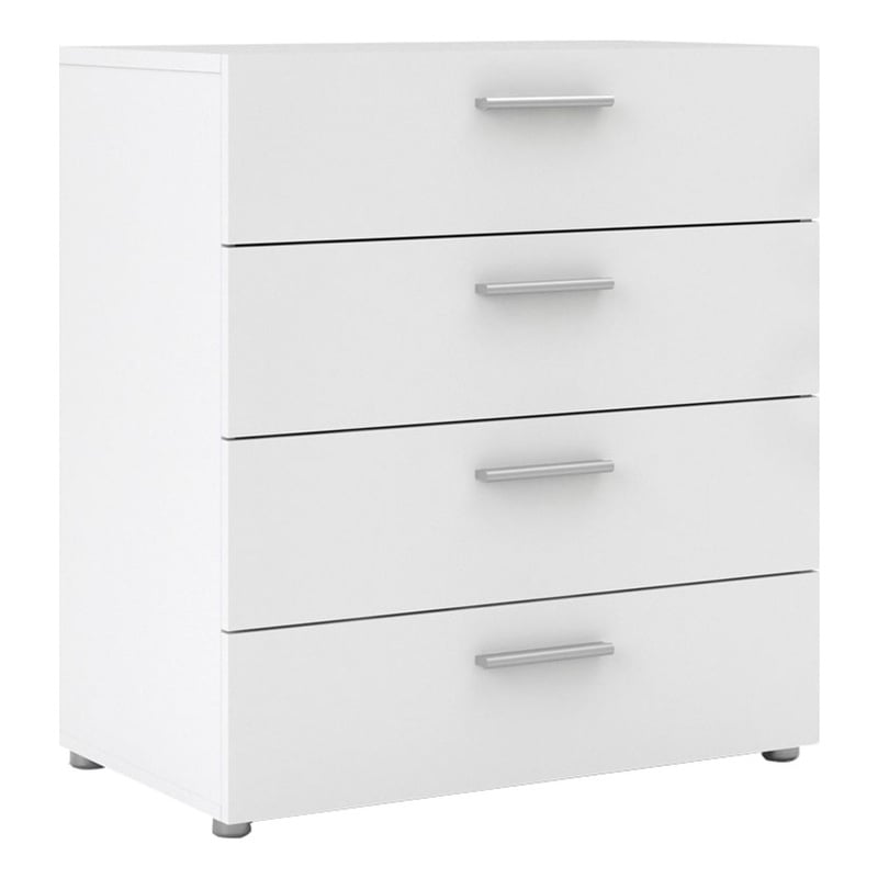 Pemberly Row Contemporary 4 Drawer Engineered Wood Chest in White