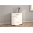 Pemberly Row Contemporary 4 Drawer Engineered Wood Chest in White