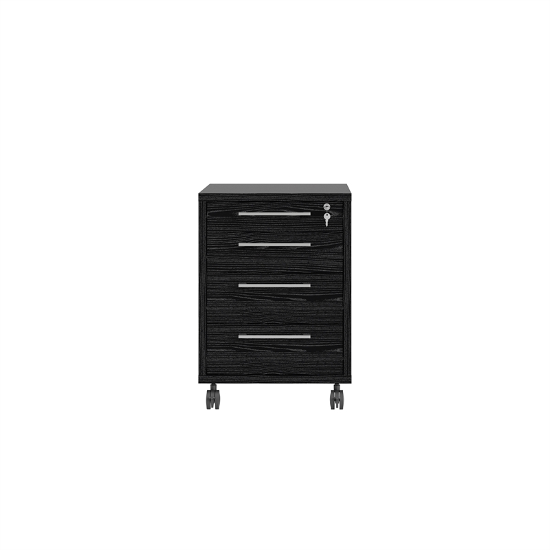 Pemberly Row 4 Drawer File Cabinet In Black Pr 4753 1953167