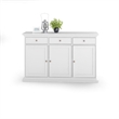 Pemberly Row Engineered Wood Sideboard with 3 Doors and 3 Drawers in White