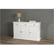 Pemberly Row Engineered Wood Sideboard with 3 Doors and 3 Drawers in White