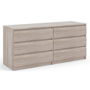 pemberly row 6 drawer double dresser