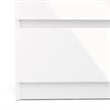 Pemberly Row Engineered Wood 6 Drawer Double Dresser in White High Gloss