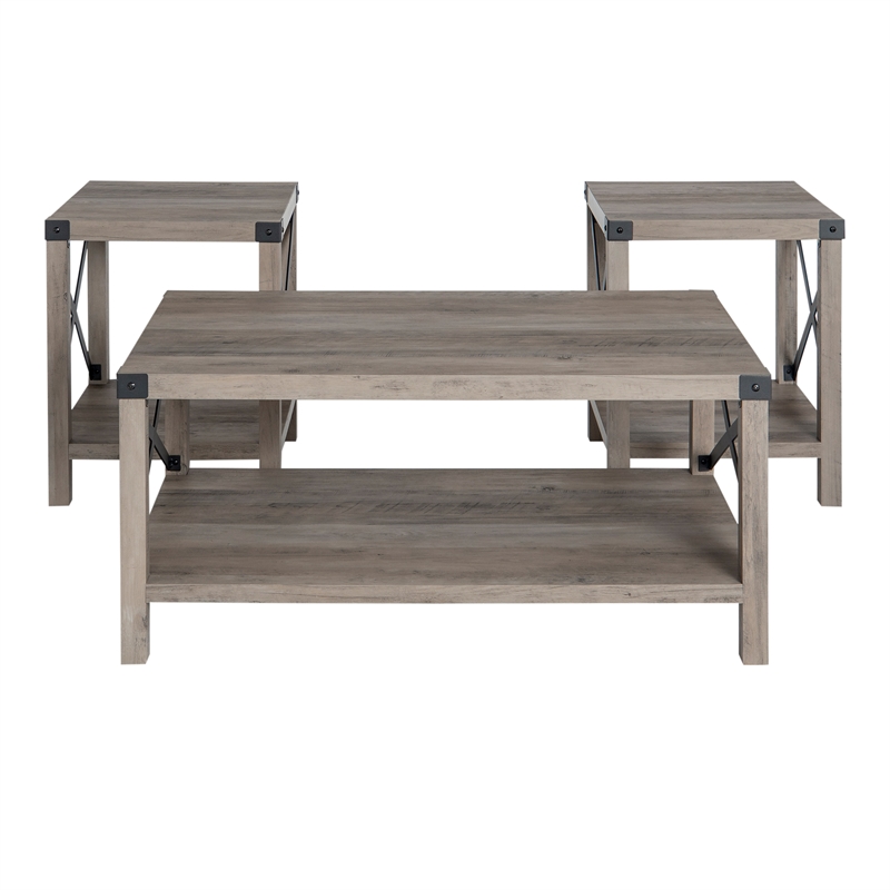 gray wash coffee table sets