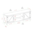 Pemberly Row Modern Wood Barn Door TV Stand for TVs up to 70