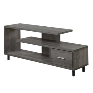 Pemberly Row Modern Wood TV Stand for TVs up to 60&quot in Weathered Gray