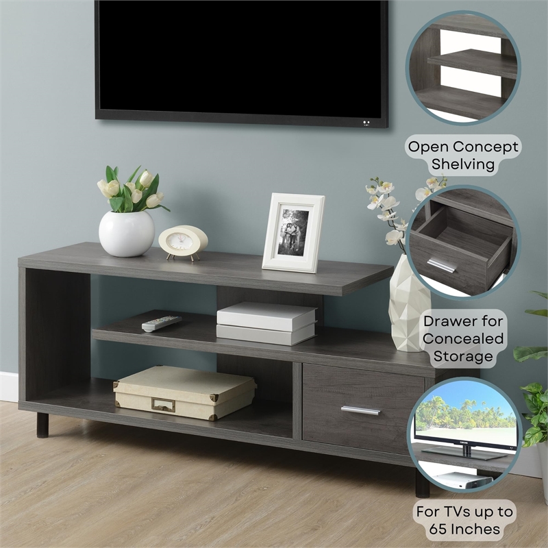 Pemberly Row Modern Wood TV Stand for TVs up to 60