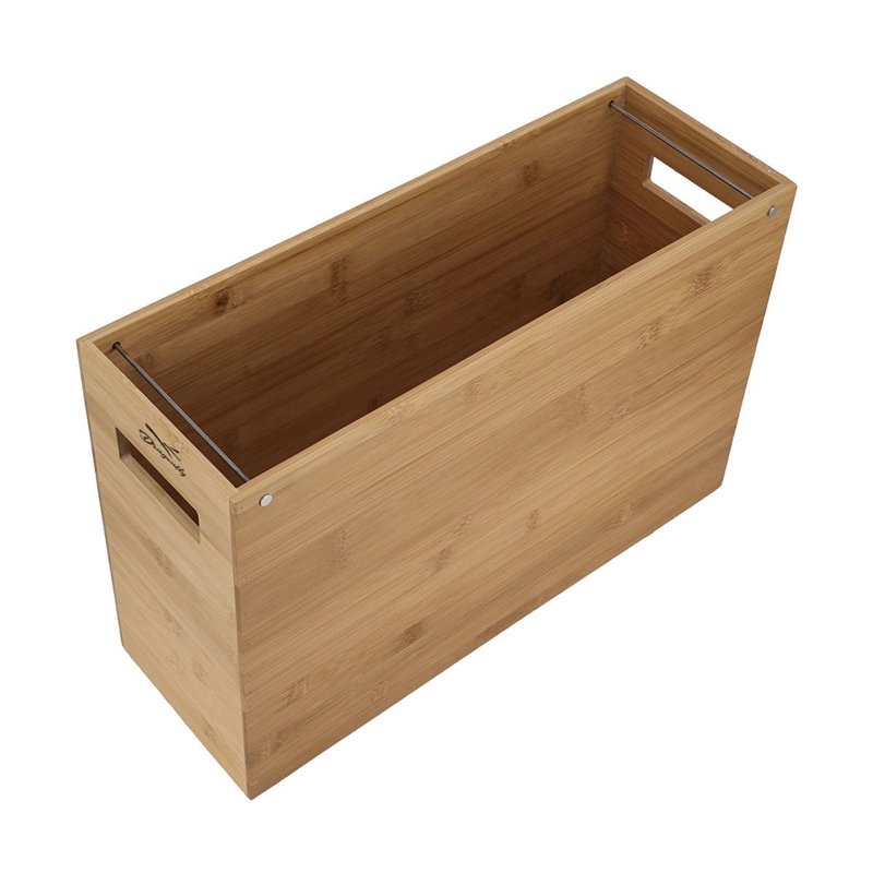Pemberly Row Bamboo Storage Box with Handles in Natural PR47531987978