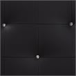 Pemberly Row Modern Faux Leather Tufted Full Panel Headboard in Black