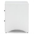 Pemberly Row 2 Drawer Faux Leather Nightstand in White