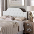 Pemberly Row Faux Leather Tufted Queen Panel Headboard