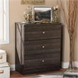 Pemberly Row Contemporary 3-Drawer Wood Storage Chest in Espresso