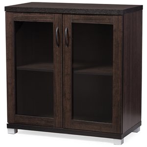 pemberly row curio cabinet in dark brown