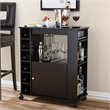 Pemberly Row Mobile Home Bar Cabinet in Dark Brown