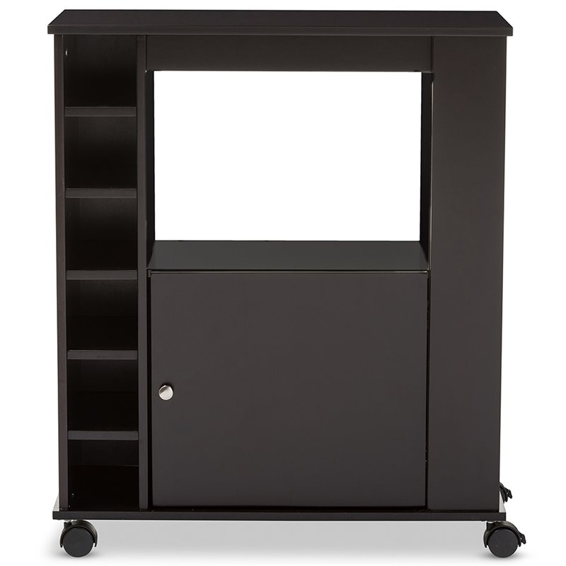 Pemberly Row Mobile Home Bar Cabinet in Dark Brown