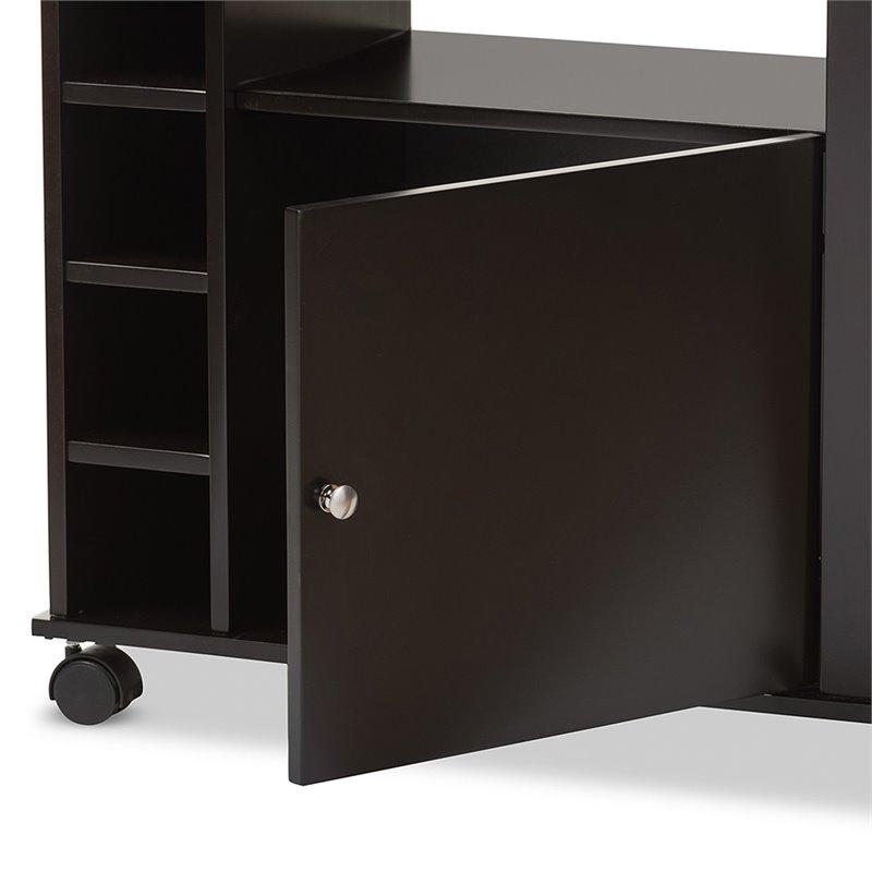 Pemberly Row Mobile Home Bar Cabinet in Dark Brown