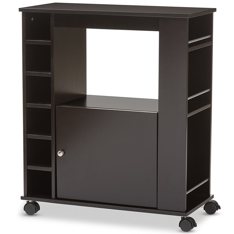 Pemberly Row Mobile Home Bar Cabinet in Dark Brown