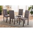 Pemberly Row 5 Piece Tufted Dining Set in Beige and Dark Brown