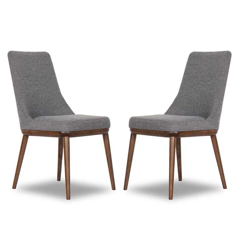 gray mid century modern dining chairs