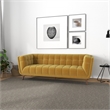 Pemberly Row Mid Century Modern Tufted Back Velvet Sofa in gold