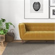 Pemberly Row Mid Century Modern Tufted Back Velvet Sofa in gold