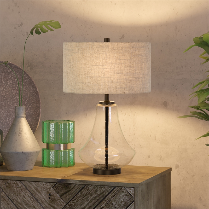 modern farmhouse seeded floor lamp