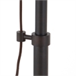 Pemberly Row Black and Bronze Metal Wide Brim Pulley Table Lamp