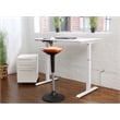 Pemberly Row Electric Height Adjustable Standing Desk in White