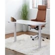 Pemberly Row Electric Height Adjustable Standing Desk in White