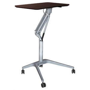 Pemberly Row 28&quot Height Adjustable Stand Up Laptop Table in Espresso