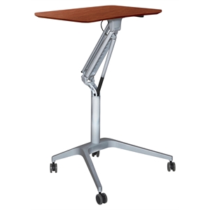 Pemberly Row 28&quot Height Adjustable Stand Up Laptop Table in Cherry