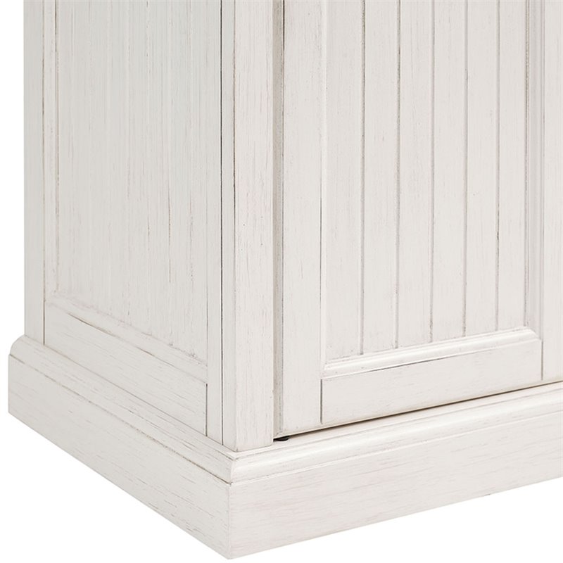 Pemberly Row 4-Door and 1-Drawer Coastal Wood Pantry in White