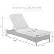 Pemberly Row Wicker Patio Chaise Lounge in Brown and Gray