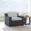 Pemberly Row Wicker Patio Chair in Brown and Mist