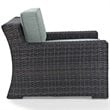Pemberly Row Wicker Patio Chair in Brown and Mist
