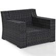 Pemberly Row Wicker Patio Chair in Brown and Mist