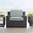 Pemberly Row Wicker Patio Chair in Brown and Mist
