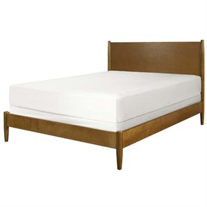 Pemberly Row Queen Panel Platform Bed in Acorn